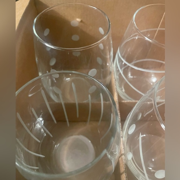 Diamond Crystal Stemless Wine Glass Set Stemless Glassware - Picture 3 of 5